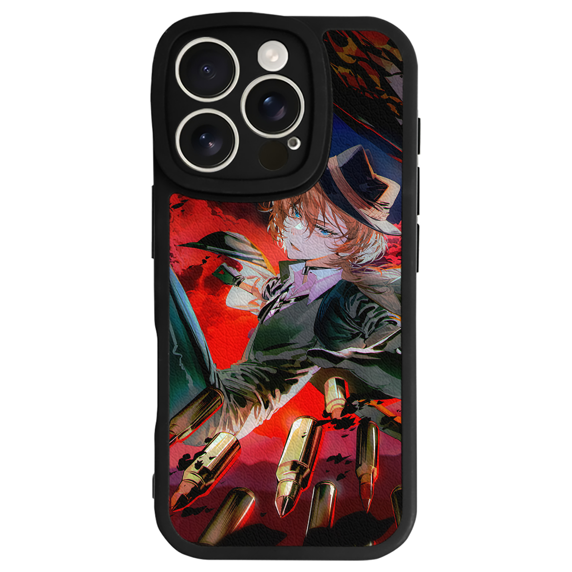 （画像用） 文豪ストレイドッグス Bungo Stray Dogs 【iPhone 16シリーズ対応】シリコンスマホケース（レザー調） 材質：シリコン